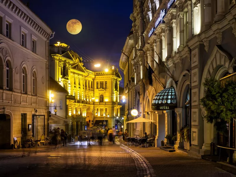 Vilnius by night, Lithuania