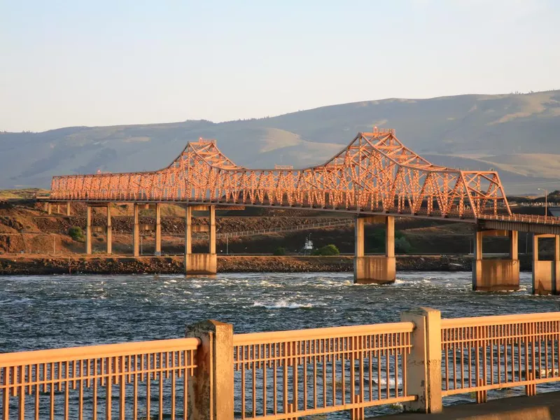 Bridge Over Columbia River in the Dalles, Oregon