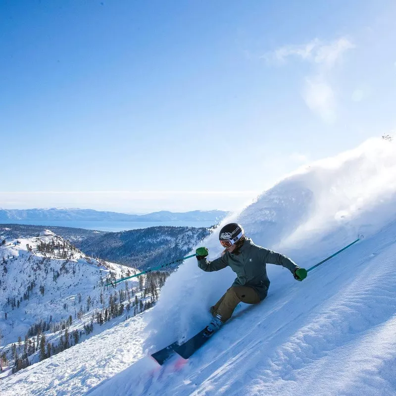 Person snow skiing