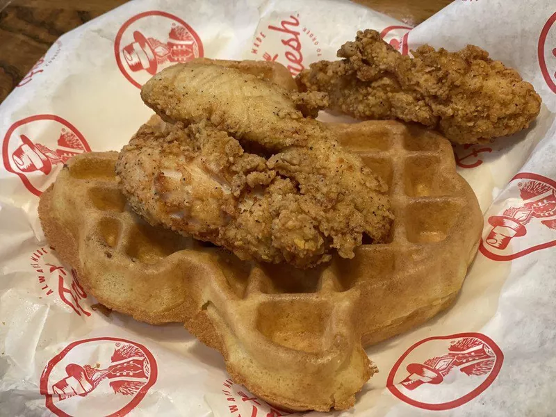 Chicken and waffles