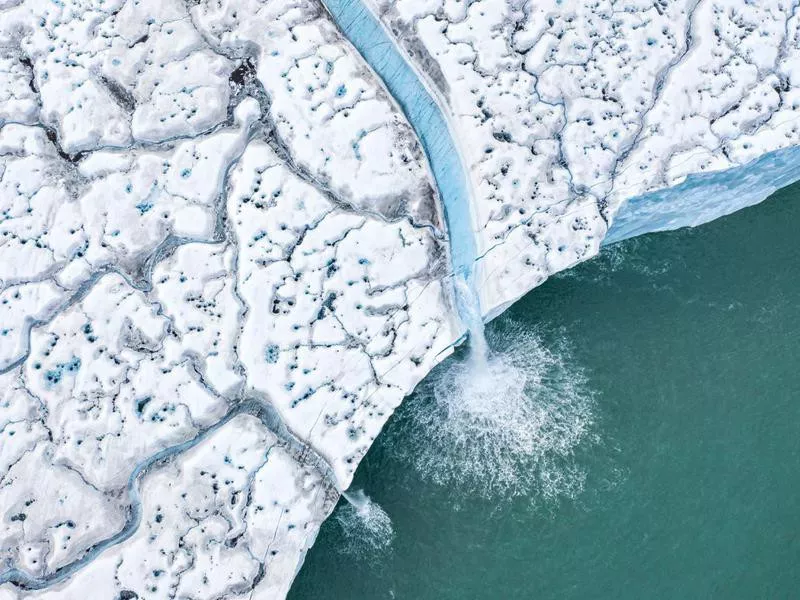 Ice cap melting in Norway