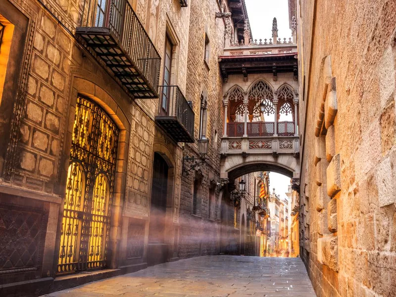 Barri Gotic quarter of Barcelona, Spain