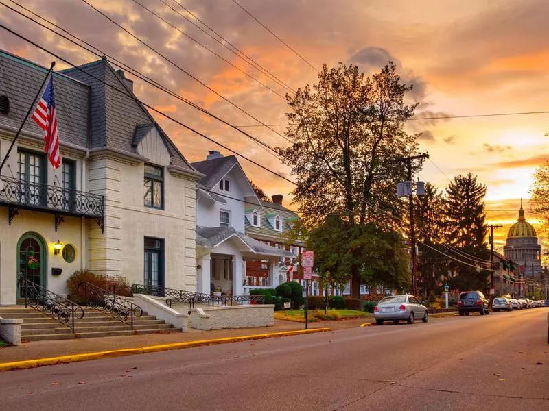 charleston west virginia at sunset