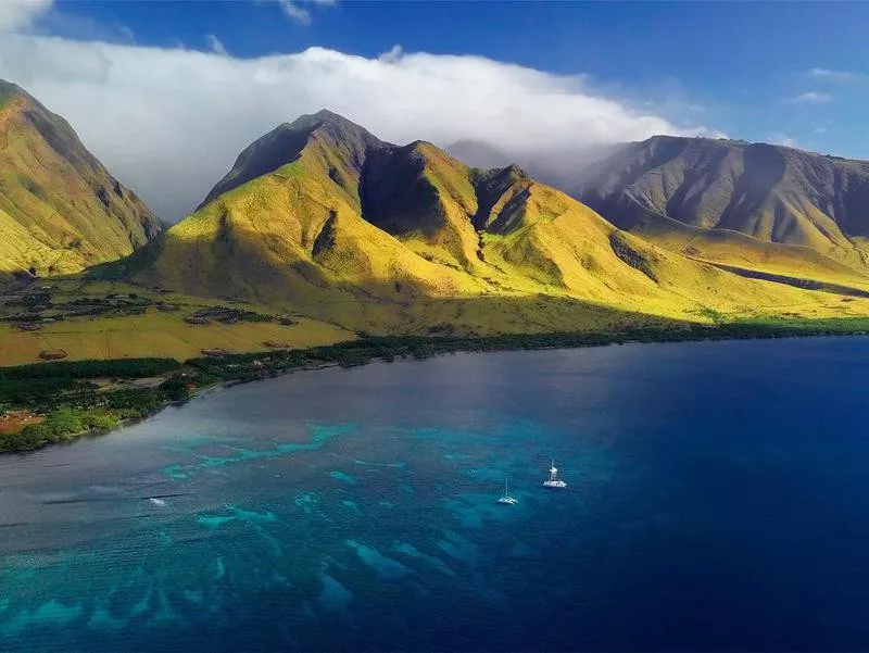 Aerial view of Maui, Hawaii