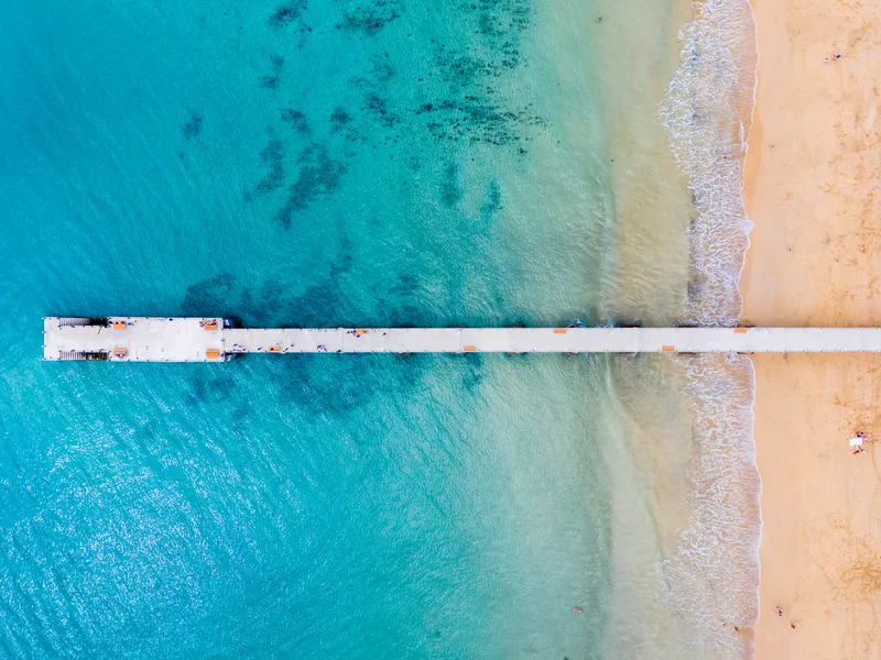 Porto Santo Island old pier in Portugal