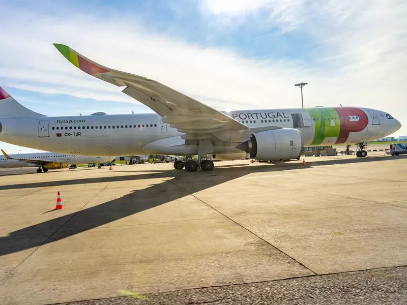 TAP Portugal aircraft at Lisbon Airport