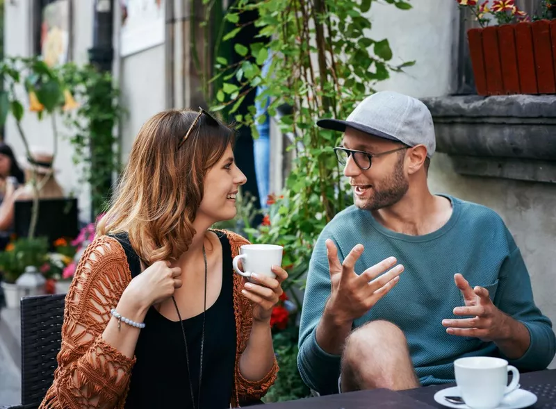 Coffee shop conversation