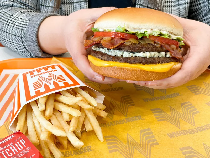 Bacon blue cheeseburger at Whataburger