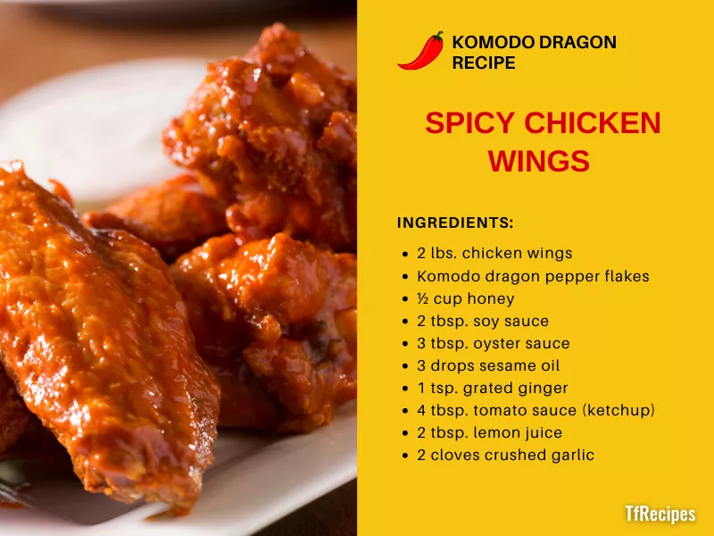 Komodo dragon spicy chicken wings recipe