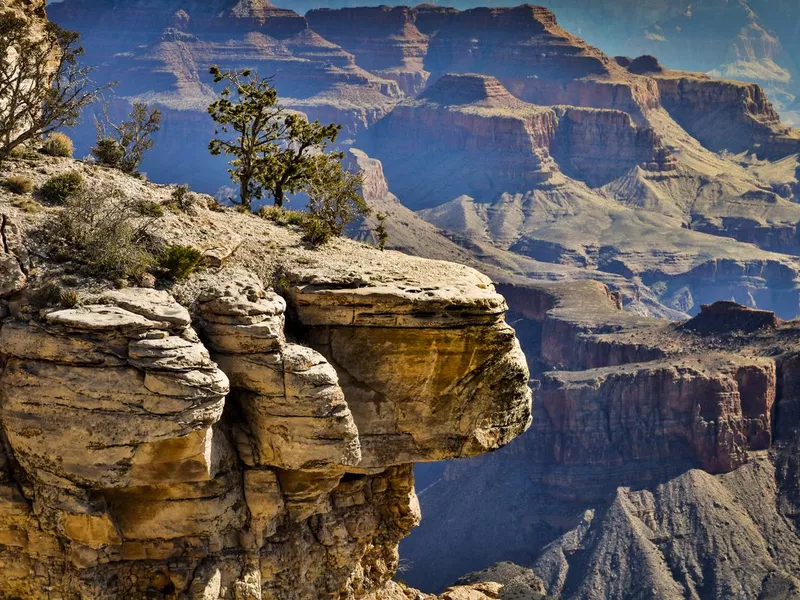 Grand Canyon's mountains and valley