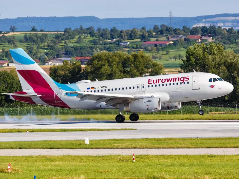 Eurowings Airbus A319 Stuttgart Airport in Germany