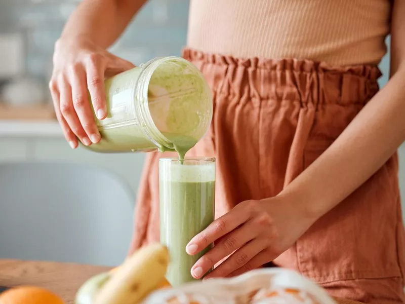 Women drinking smoothie