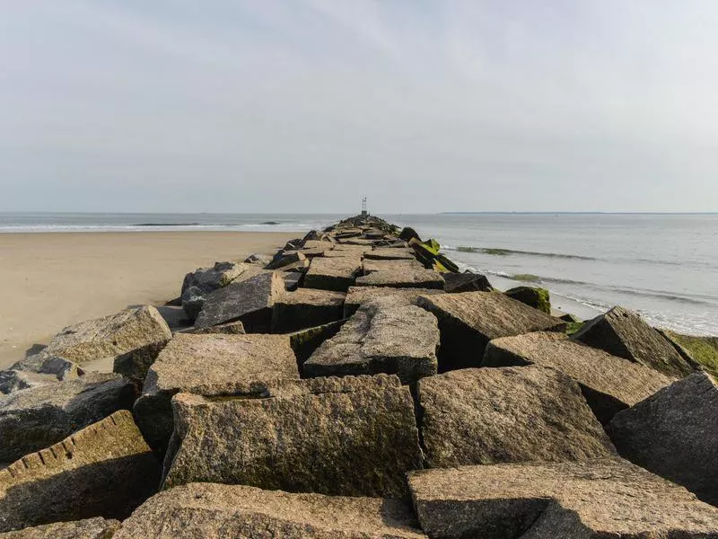 Rockaway Beach jetties in Oregon