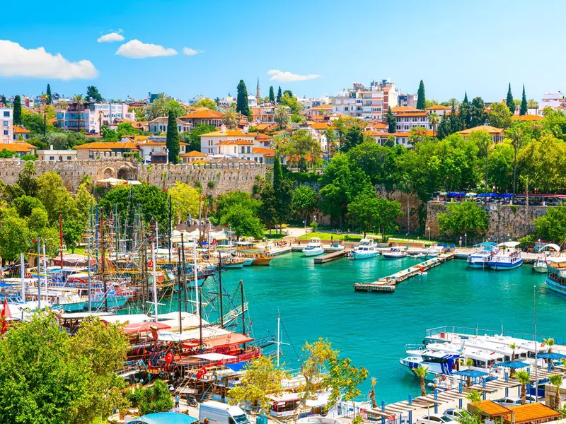 Harbor in Antalya old town or Kaleici in Turkey