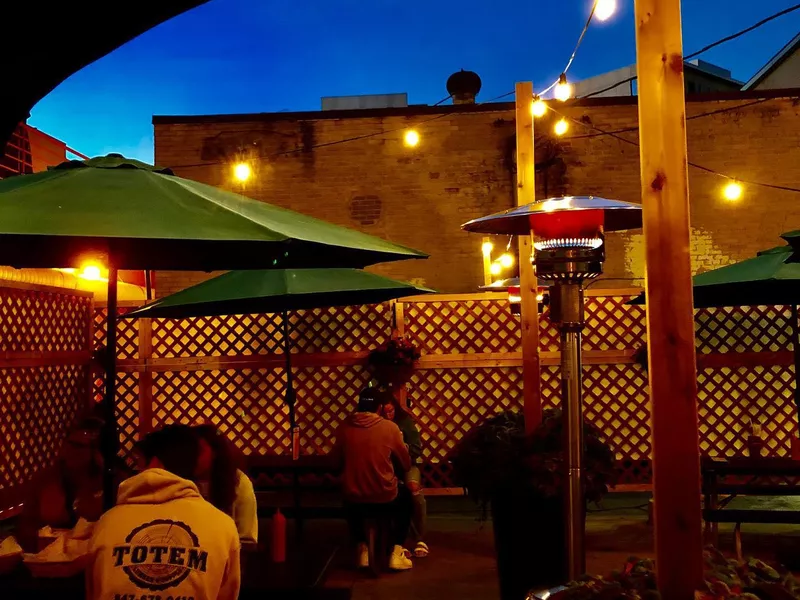 Outdoor seating at Dotty Dumpling's Dowry, Madison