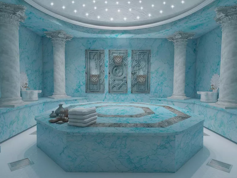 Blue hammam, or public steam room