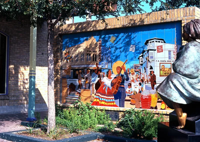 Mexican market mural in San Antonio, Texas