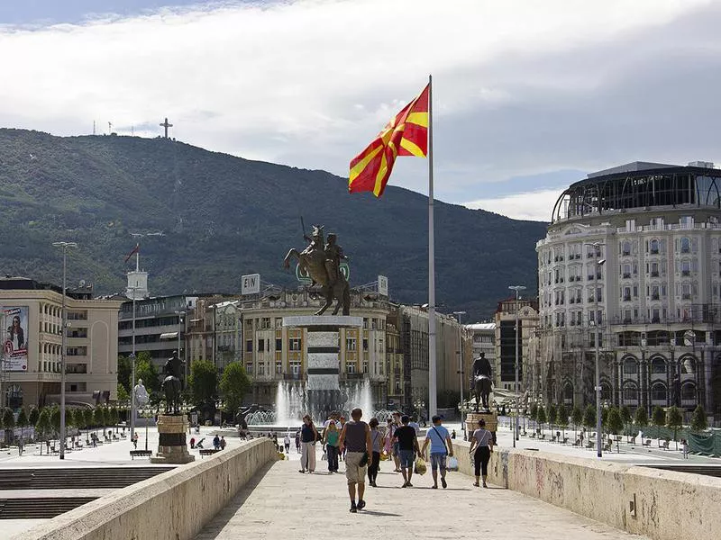 North Macedonia flag