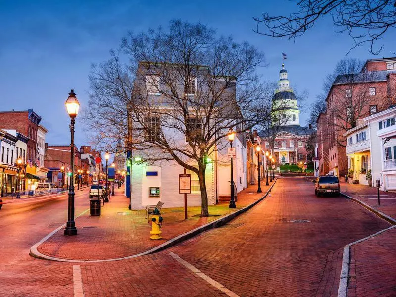 annapolis downtown at night