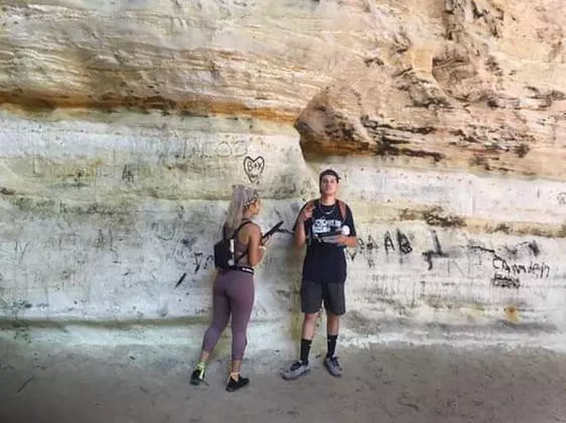 Tourists defacing state park