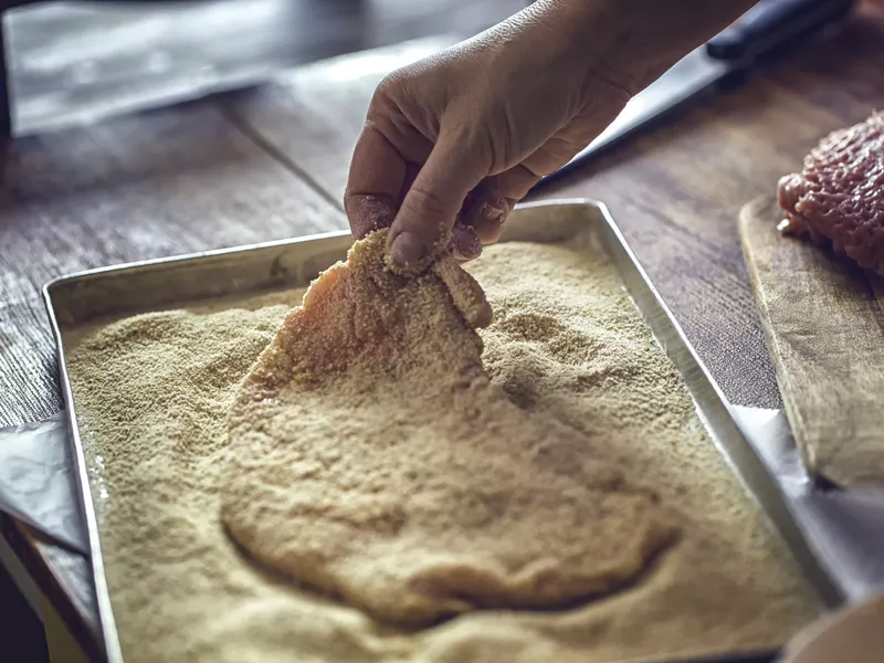 Preparing Wiener Schnitzel