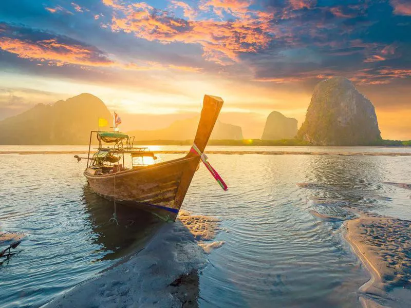 Long tail boat in Phuket, Thailand