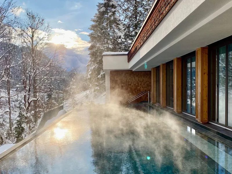 Schloss Elmau outdoor heated pool