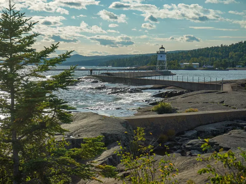 Lighthouse at Artists Point in Grand Marais Minnesota