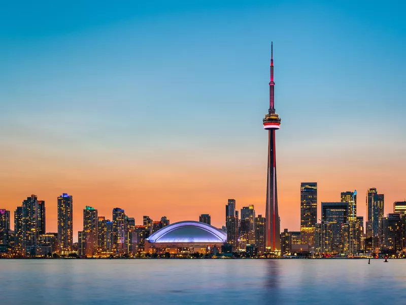 Toronto skyline at twilight