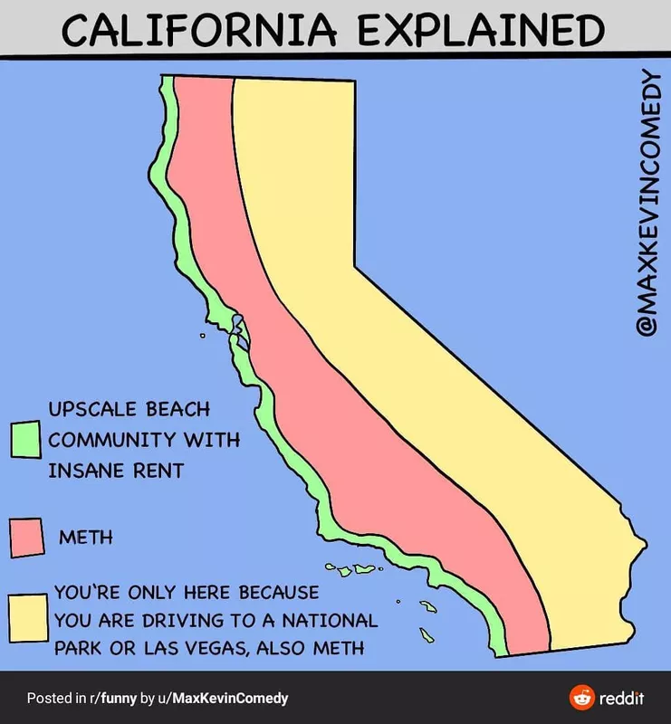 Funny California map