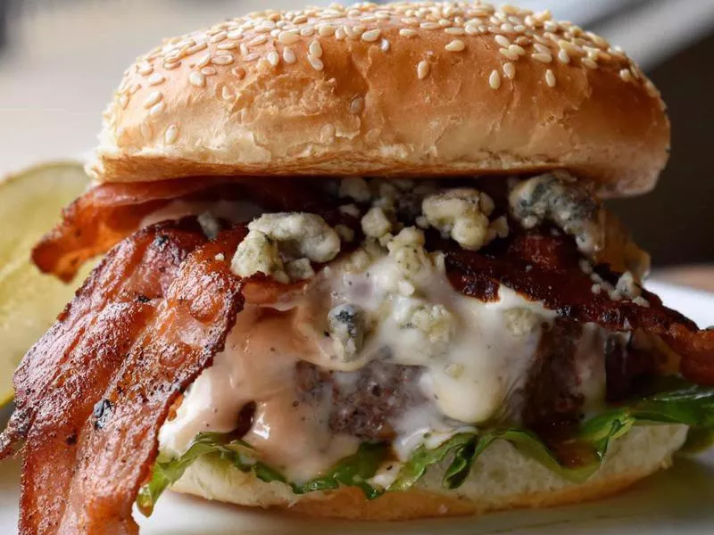 blue cheese burger