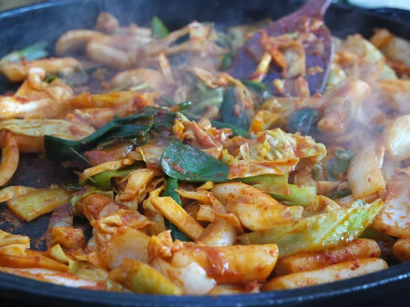 Korea Dakgalbi, traditional chicken food