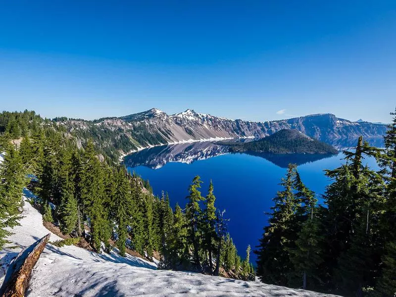 Crater Lake in winter