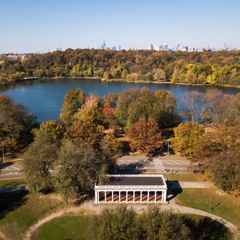 Aerial photo of Prospect Park, Brooklyn