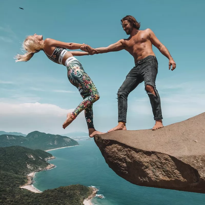 Insta-Couple taking dangerous photo