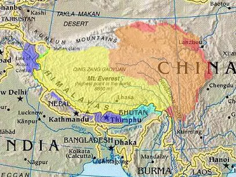 Tibet map