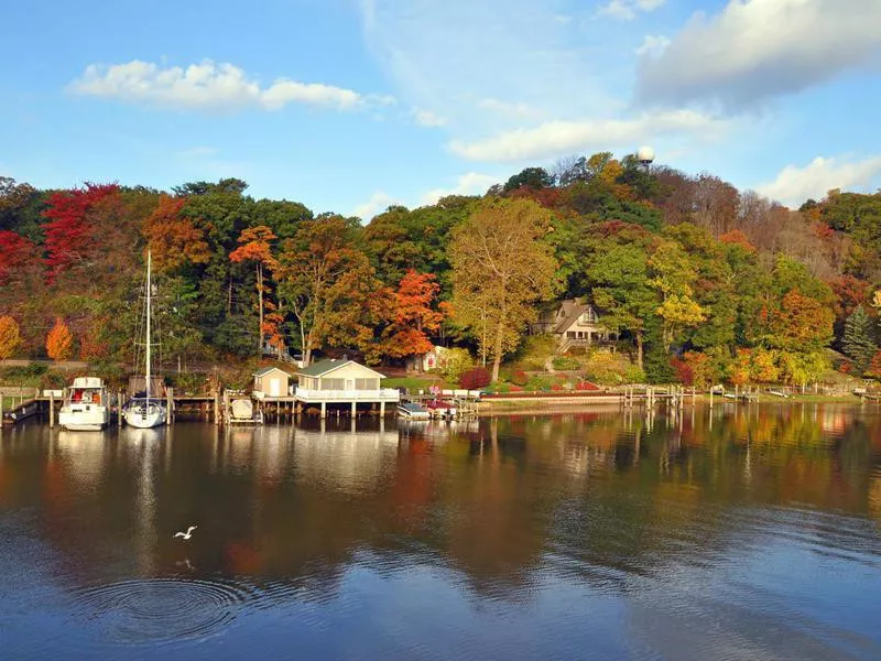 Saugatuck, Michigan in the fall