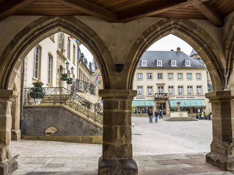 Market Square in Echternach, Luxembourg