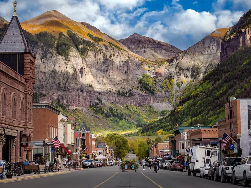 Telluride Colorado during the fall season