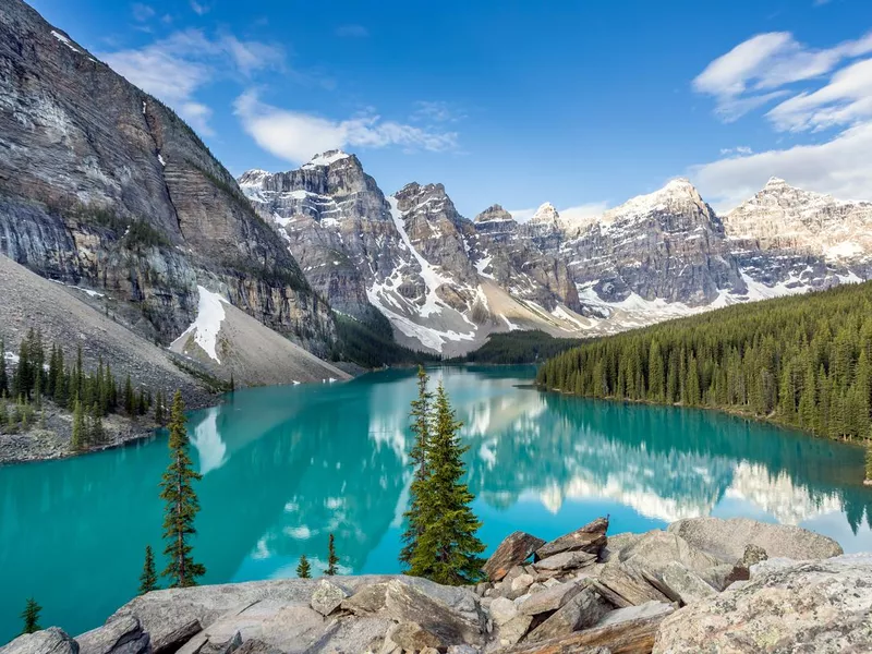 Moraine Lake at sunrise, Banff National Park, Canada