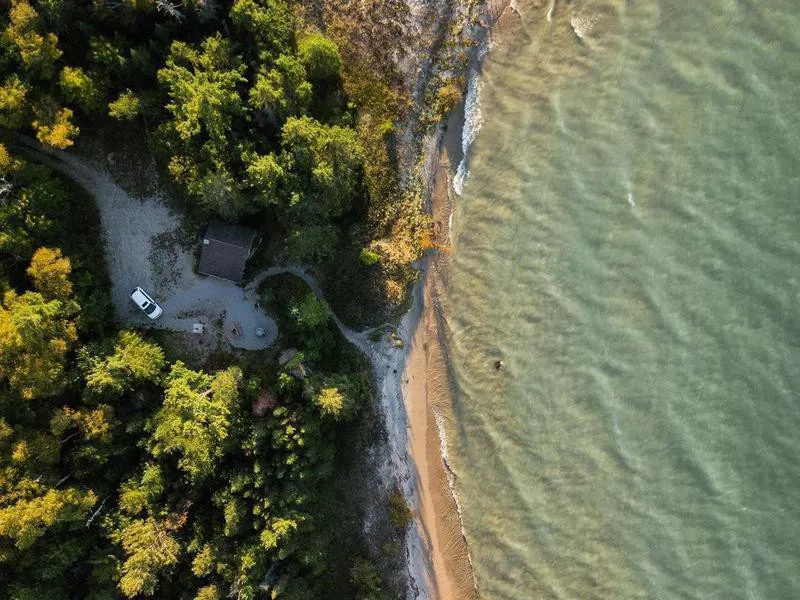 Aerial view of Wilderness State Park