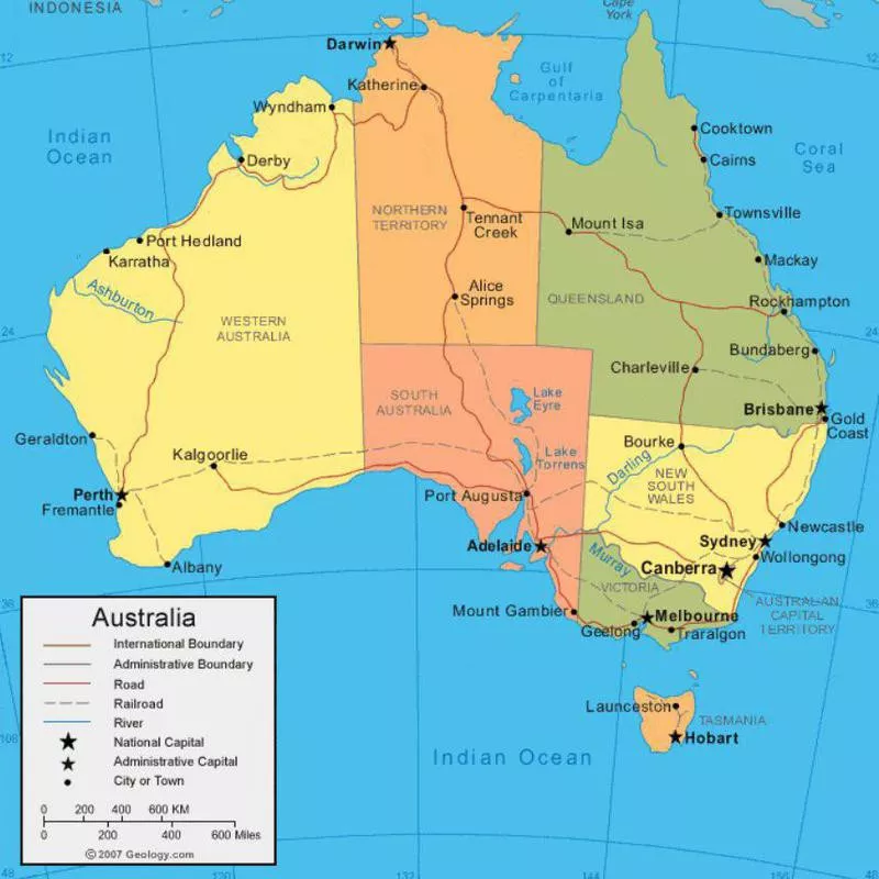 Map of Australia