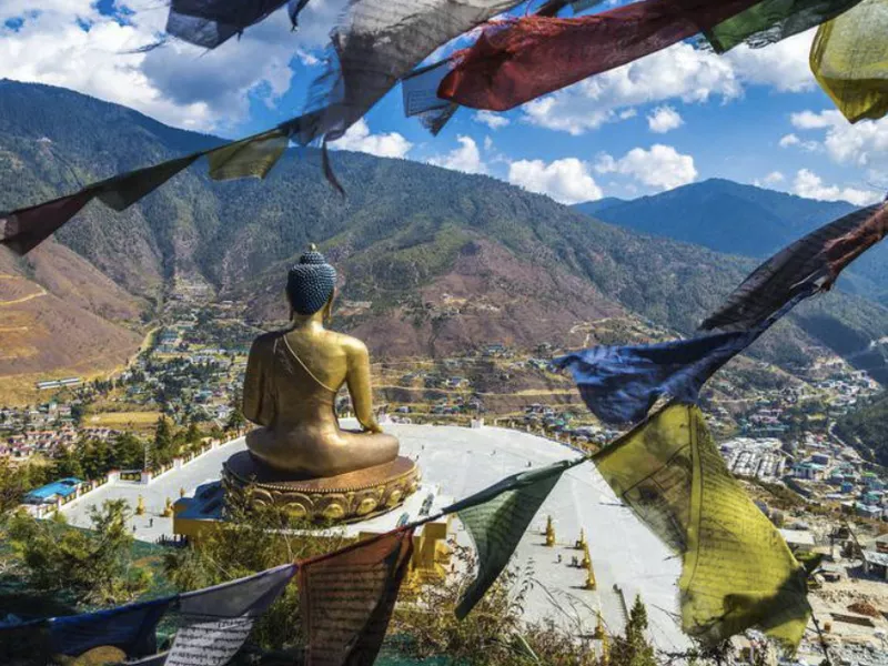 Golden Buddha statue in Bhutan