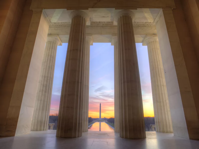 Lincoln Memorial at sunrise