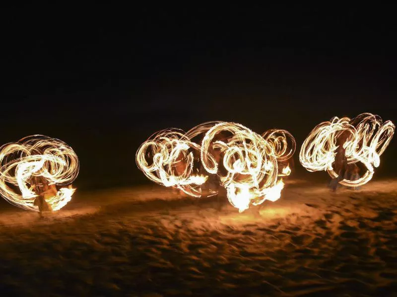 Fire show in Nadi, Fiji