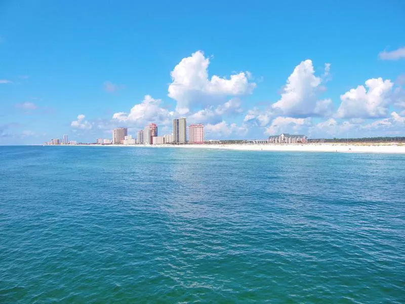 Aerial views of Orange Beach, Alabama