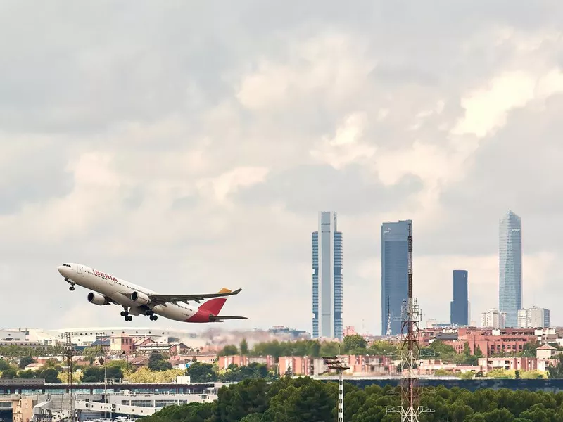 Side view of an Airbus A330 aircraft Iberia