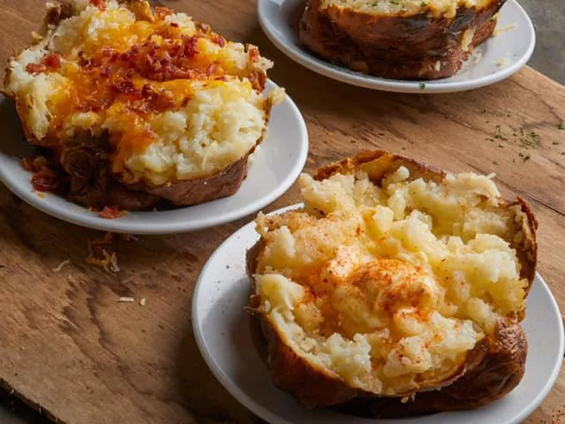 Loaded potatoes at Jess & Jim's Steakhouse