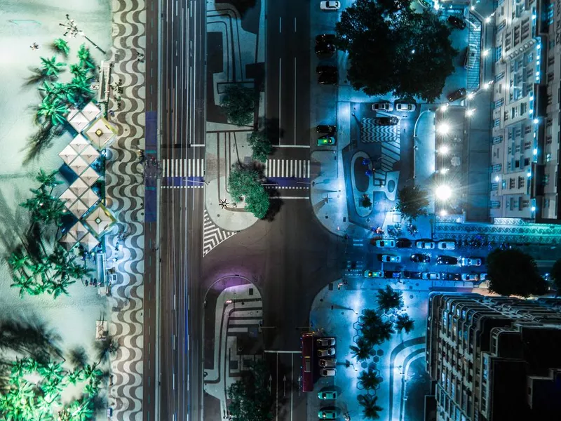 Copacabana at night