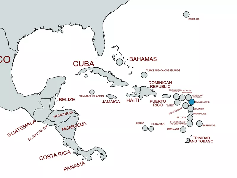 Guadeloupe map